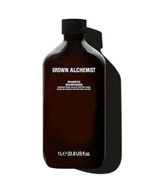 Grown Alchemist Sulphate Free Shampoo Refill - Damask Rose, Black Pepper, Sage, Detox Shampoo - Hydrating, Clarifying, Deep Cleansing & Hair Strengthening - Natural Vegan Shampoo Formula - 1L REFILL