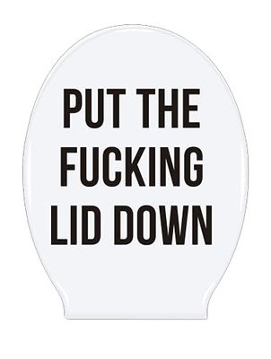 Fisura Vinylsticker "Put the fucking lid down"