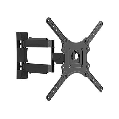 DCU Tecnologic | TV standaard muur full motion instelbaar | TV ondersteuning voor 17 inch - 55 '' | schermen VESA max. 400x400 mm | Max. belasting 40kg | Snelle en eenvoudige installatie | Zwart