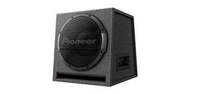 Pioneer TS-WX1210AH active subwoofer, powerful enclosure subwoofer with 1500 W maximum power, 30 cm subwoofer in MDF enclosure, IMPP diaphragm, black, rated input power 600 W