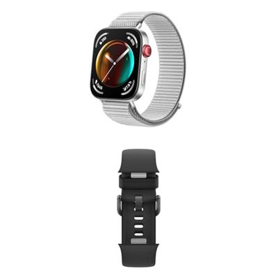 HUAWEI WATCH FIT 3, ultradun design met AMOLED-scherm van 1,82 inch, allround fitness en gezondheidsbeheer en een batterij die tot wel 10 dagen meegaat, Grijs