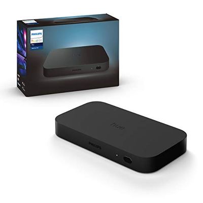 Philips Hue Play HDMI sync box: Hue Sync för din TV, spel- och filmbelysning, Zigbee, fungerar med Philips Hue White and Color, svart, röststyrning med Amazon Alexa, Google Home Assistant och Siri