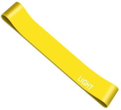 G5 HT SPORT Fitnessbanden, afzonderlijk of in set van 3 of 5 stuks, elastische weerstandsbanden voor fitnessoefeningen, pilates, yoga, revalidatie, loopbandset, geel (licht))