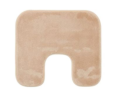 Gözze - Tappetino da Bagno Antiscivolo Premium, Con Incavo per WC, RIO, 100% Microfibra, Ideale per il WC grazie all'Incavo, 100% Microfibra, 50 x 45 cm - Sabbia