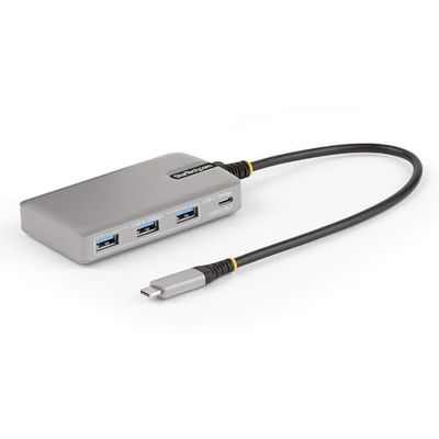 StarTech.com Hub Ladrón USB-C de 4 Puertos con Modo Alt de DP para USB-C y Salida de Vídeo de 4K 60Hz, 3X USB-A, 1x USB Tipo C, PD 100W, USB 3.2 10Gbps, Cable 30cm, Portátil (HB31C3A1CDPPD3)