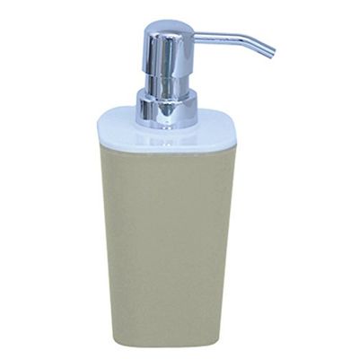 MSV 141289 Monaco Tvåldispenser i plast brun/grå 7,3 x 17 x 7,3 cm