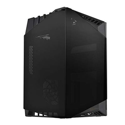 SilverStone SST-LD03B Lucid Mini Tower Mini ITX datorchassi, tyst effekt vid högt luftflöde, 3 x tonat, härdat glas