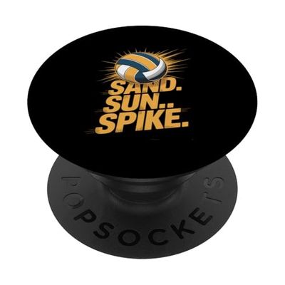 Voleibol Playa Arena Sol Spike Verano Gráfico PopSockets PopGrip Adhesivo