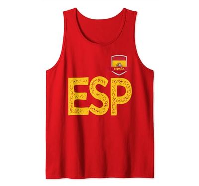 España España Bandera Humana Letra E y S y P España España Camiseta sin Mangas