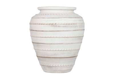 JARRON CERAMICA BLANCA 35x35x80 CM