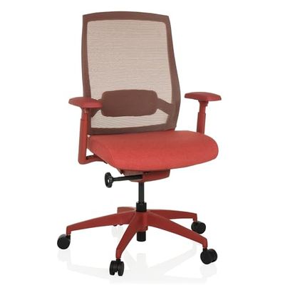 hjh OFFICE Professionele bureaustoel COLORE stof/netstof Rood