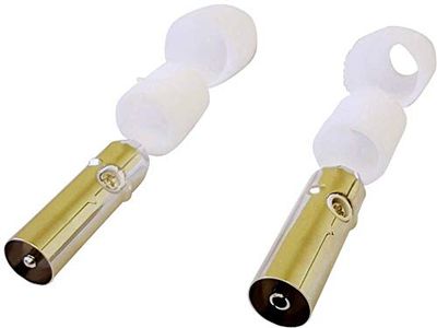 Coaxiale stekker coaxiale stekker mannelijk, coaxiale bus, voor schroeven, diameter van de kabel: 9,50 mm, 2 stuks
