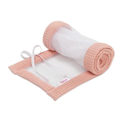 babybay Protector de cuna de malla para boxspring XXL, color rosa albaricoque