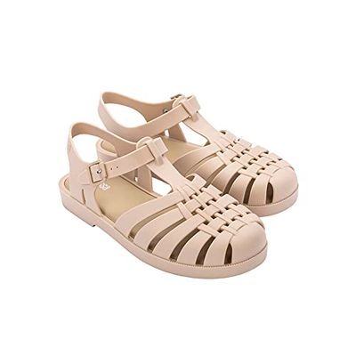 Melissa Unisex Possession Ad Flat Sandal, Beige, 2.5 UK