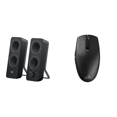 Logitech Z207 Bluetooth® Computer & CORSAIR M55 WIRELESS Lichtgewicht FPS Gaming