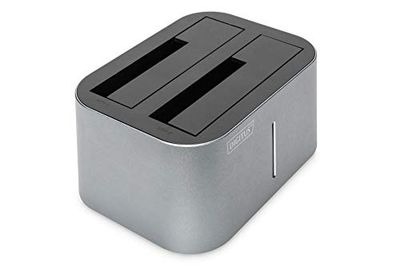 DIGITUS USB 3.0 Dual HDD/SSD Dockingstation - Función de clonación sin PC - Hotswapping - para Discos Duros SSD/HDD de 2,5" - Velocidad de Transferencia 5 Gbps - Copia de Seguridad, Archivo de Datos