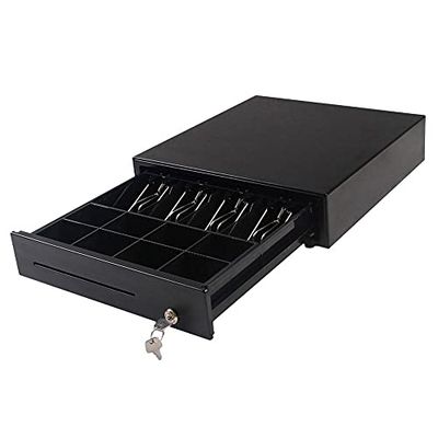 Cajón portamonedas sólido y elegante, inserto reemplazable, compartimento extraíble, acero laminado en frío, enchufe RJ12, HDWR HD-KR35