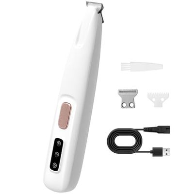 Romon Cortapelos para Perros y Gatos, Maquina Cortar Pelo Perros Bajo Nivel de Ruido Maquinillas Recargable con luz LED para Recortar el Pelo de Perro Alrededor de Patas Ojos Orejas Cara y el Rump