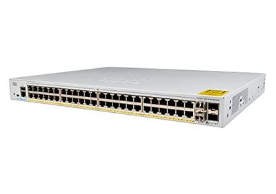 Cisco Catalyst 1000-48FP-4X-L, 48 Gigabit Ethernet (GbE) PoE+, 740 W PoE-förbrukning, 4 x 10G SFP+, förbättrad begränsad livstidsgaranti (C1000-48FP-4X-L)