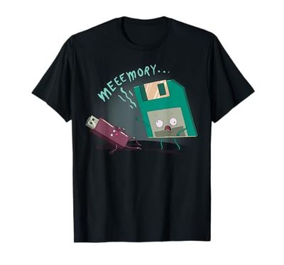 Memory Zombie USB Stick Floppy Disk Meme Nerd Geek Halloween Camiseta