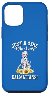 Womens Sunflower Watercolor Girl Who Loves Dalmatians Lover Custodia per iPhone 12/12 Pro