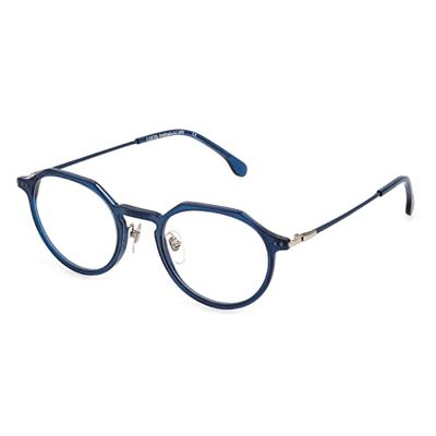 Lozza VL4273N bril, TRANSP.Blue, 49 Unisex volwassenen, Transp.Blue