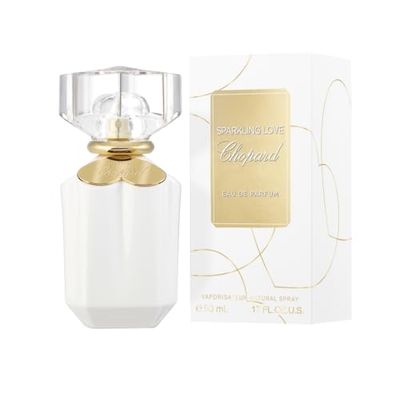 Chopard Sparkling Love 50 ml – Eau de Parfum pour Femme – Fragrance Florale Fruitée– Notes Flamboyantes de Mandarine, de Jasmin, d’Ylang-Ylang et de Bois de Cèdre – Flacon en Verre Blanc