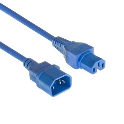ACT Warmteapparaat kabel 2 m, C14 stekker naar C15 bus, stroomkabel verlenging, warmapparaatstekker wit - AK5437