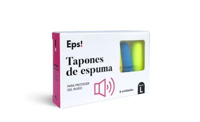 Eps! 6 stuks schuimrubberen oordopjes, goede slaap, ruisonderdrukking, oordopjes tegen luid geluid, gehoorbescherming, herbruikbaar, maat L, 6 stuks