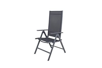 Ambientehome Alu Chaise de Jardin Chaise Chaise Pliante, textilens tuhl, Gris