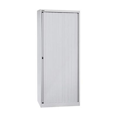 Bisley Armario Euro Tambour de persianas, 4 estantes, 5 Oh, B 800 mm, Metal, lg645 persiana, Cuerpo Luz Gris, 43 x 80 x 198 cm