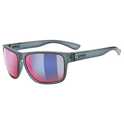 uvex LGL 36 CV, occhiali da sole unisex, con miglioramento del contrasto e specchiati, indice di filtrazione 3, grey/plasma daily, one size