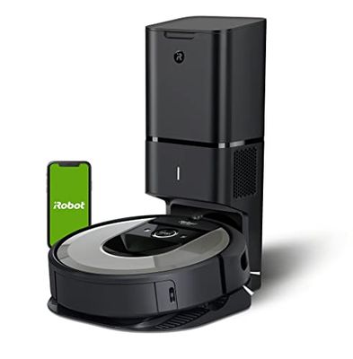 iRobot Roomba i7+ connected robotstofzuiger - Borstels zonder klitten van dierenharen - Slimme navigatie - Opladen en werk hervatten - Spraakbesturing - Zone- of kamertargeting - Zelfledigend