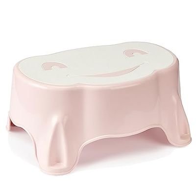 THERMOBABY BABYSTEP barnfotsteg - från 24 månader och lämplig för vuxna upp till 150 kg - puderrosa - tillverkad i Frankrike