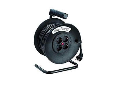 Tamburo estensibile da 50 m, 3 x 1,5 mm, con protezione. Ideale per varie applicazioni elettriche, garantendo sicurezza e durata.