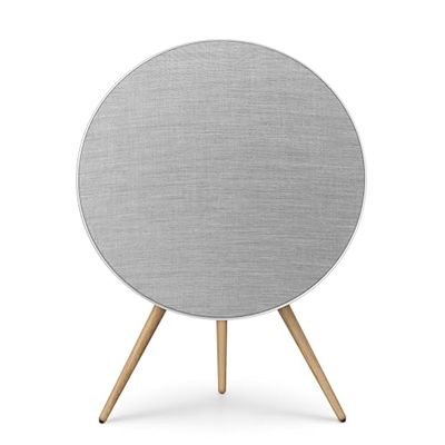 Bang & Olufsen Beosound A9 (5ème Génération) - Enceinte Design Emblématique de Luxe Puissante Bluetooth et WiFi Connectée avec Pieds en Bois - Natural Aluminium