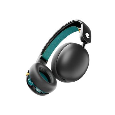 Skullcandy Grom Wireless draadloze over-ear koptelefoon voor kinderen, accuduur van 45 uur, volumebeperking, werkt met iPhone/Android- en Bluetooth-apparaten – Zwart