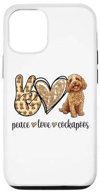Cute Illustration for Owners Peace Love Cockapoo Lover Custodia per iPhone 12/12 Pro