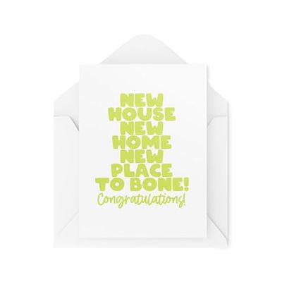 Nieuwe Huis Kaarten - Nieuw Huis Nieuw Huis New Place to Bone - Mover Card - Verhuiskaarten - Gefeliciteerd Kaart - CBH1926