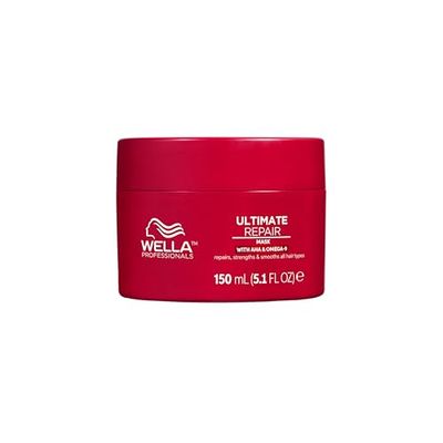 Wella Professionals Ultimate Repair Hair Mask for Damaged Hair, with AHAs and Omega 9 to Rebuild and Strengthen Hair, With Metal Purifier Technology to Detox the Hair, 150ml