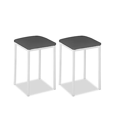 ASTIMESA Keukenstoel van metaal met open rugleuning, grafiet, 48 cm x 45 cm x 40 cm