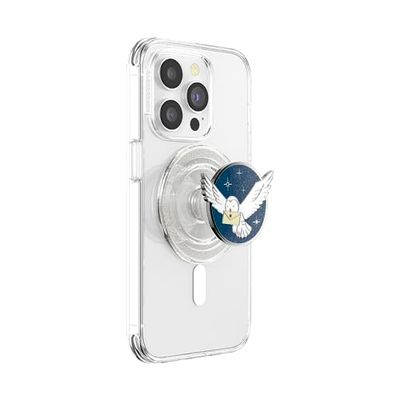 PopSockets: PopGrip Round per Magsafe - Anello Adattatore per MagSafe Incluso - Supporto e Impugnatura per Telefoni Cellulari e Custodia con un Top Intercambiabile - Enamel Hedwig