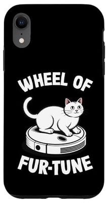 Wheel Of Fur-Tune Robot Vacuum Cleaner Funny Cat Case for iPhone XR