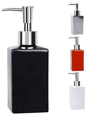 Spirella Dispenser di Sapone in Ceramica Nera Quadro
