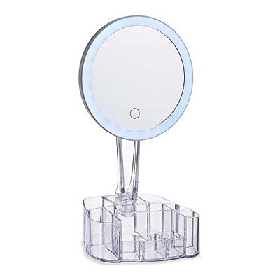 Espejo de Aumento con LED 1x Blanco Poliestireno 12,6 x 34,5 x 17 cm
