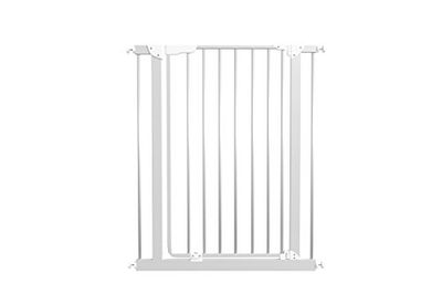 Nordlinger Pro 742041 Barriere Animaux en Metal A PORTILLON Central Misty 73-84CM DE Large ET 76CM DE Hauteur, Blanc
