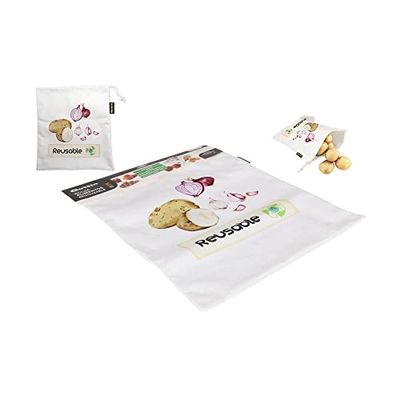 DKD Home Decor Bolsa Reutilizable para Alimentos Quttin (39,5 x 35 cm)