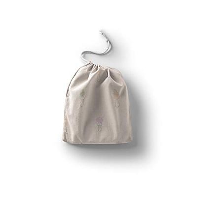 Bonamaison Imprimé Sacs de Coton avec Cordon, Sac D'Épicerie, Sac À Provisions, Réutilisables, Écologique, Pliable, Taille: 30x40 Cm