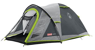 Coleman Carpa Darwin para mayores de 4 personas, tienda de campaña para 4 personas, tienda iglú, carpa para festivales, carpa ligera con cúpula con toldo, impermeable WS 3000 mm, gris