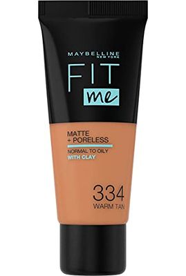 Maybelline New York Fit me! Matt & poreless makeup nr 334 varm ljusbrun 30 ml